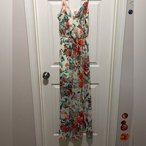 Guess Cream and Red Floral dress SMALL